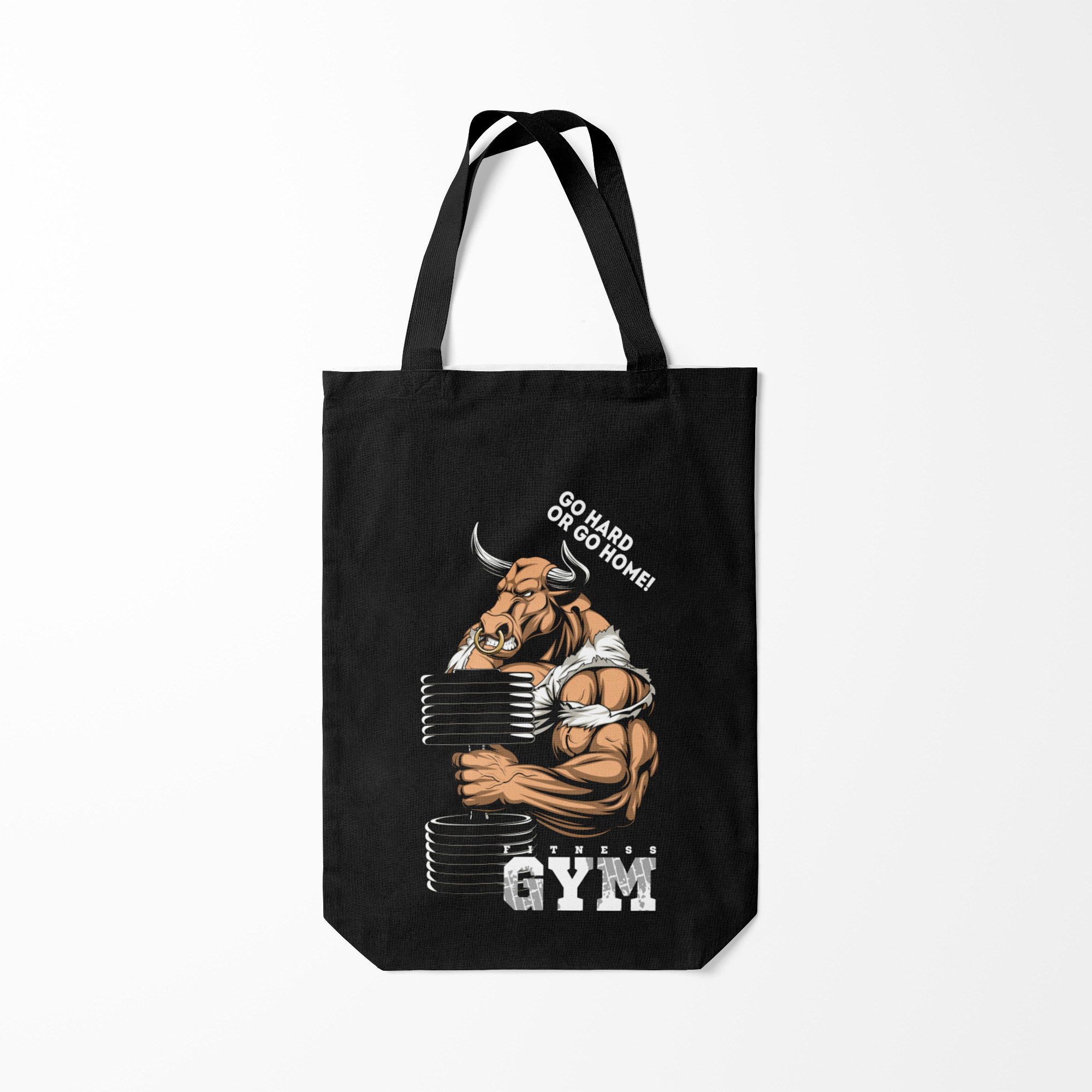 

Сумка шoппер унисекс Burnettie Go heavy or go home, черный, Go heavy or go home