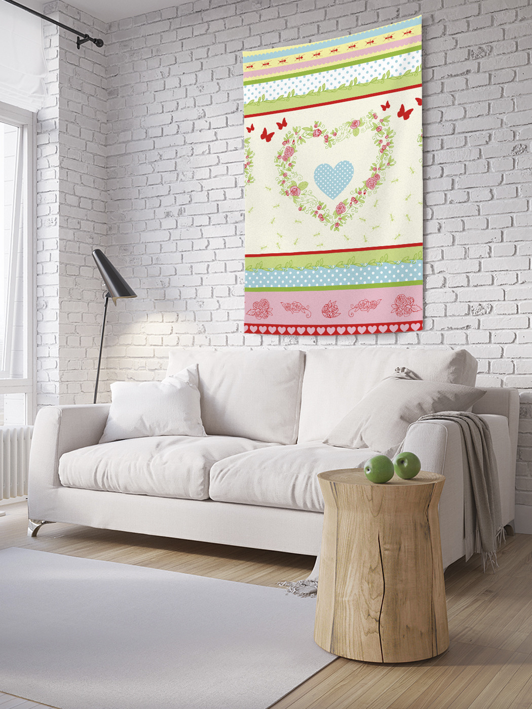 

Вертикальное фотопанно на стену JoyArty Орнамент с сердцами 150x200 см, Орнамент с сердцами