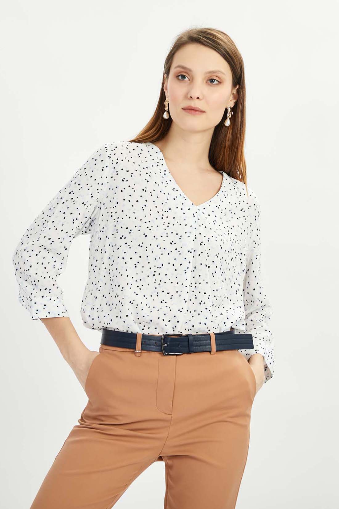 

Блуза женская Baon B1722046 белая XL, B1722046