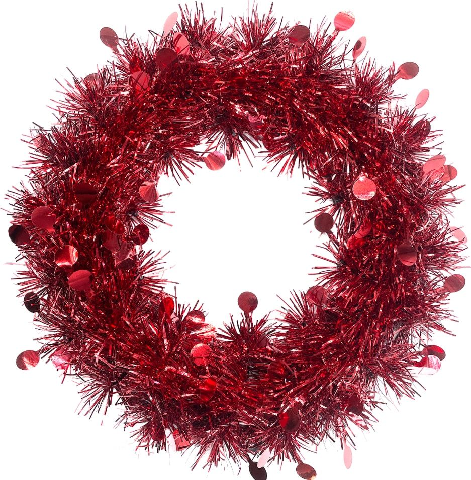 

Украшение новогоднее Magic Time Венок из мишуры 1,5 х 24 х 24 см