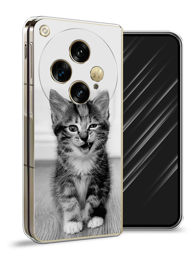 

Чехол Awog на Oppo Find N3 "Подмигивающий котенок", Черный;серый, 2515550-1