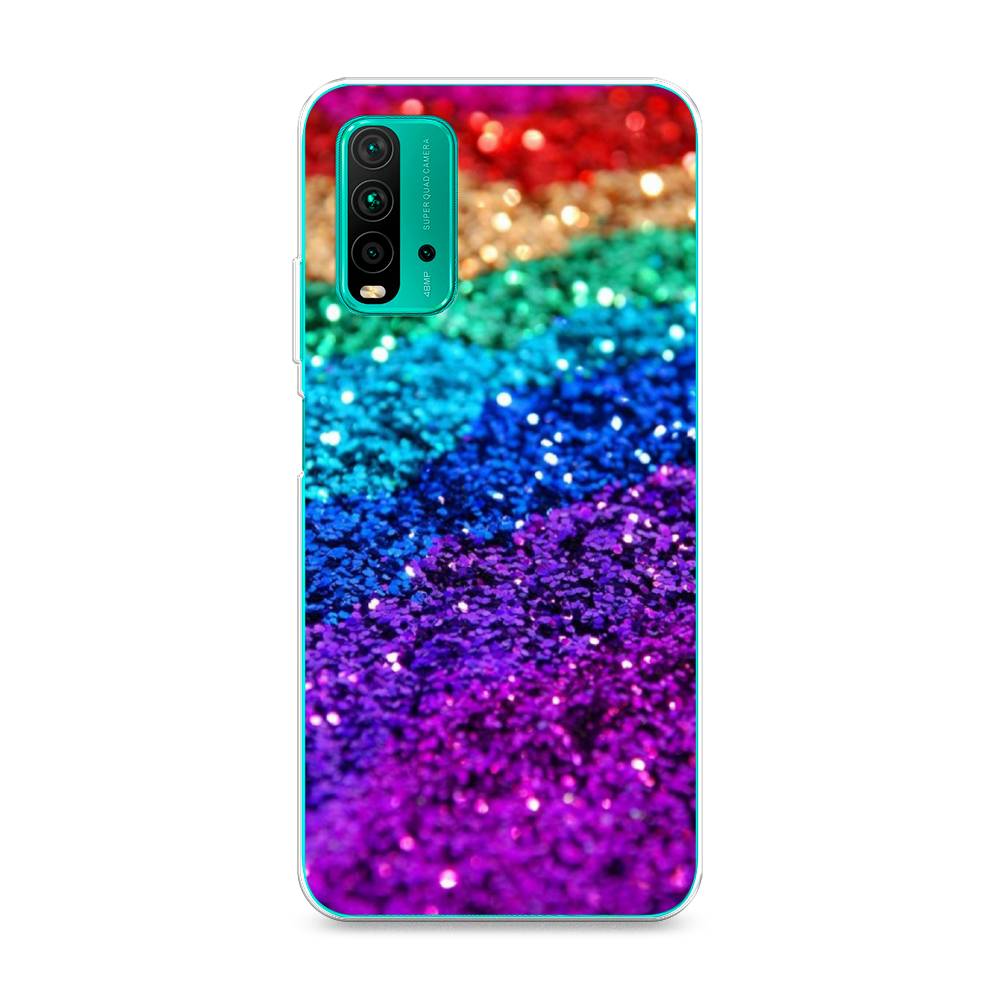 

Чехол Awog на Xiaomi Redmi 9T "Блестящая радуга рисунок", Разноцветный, 39850-3