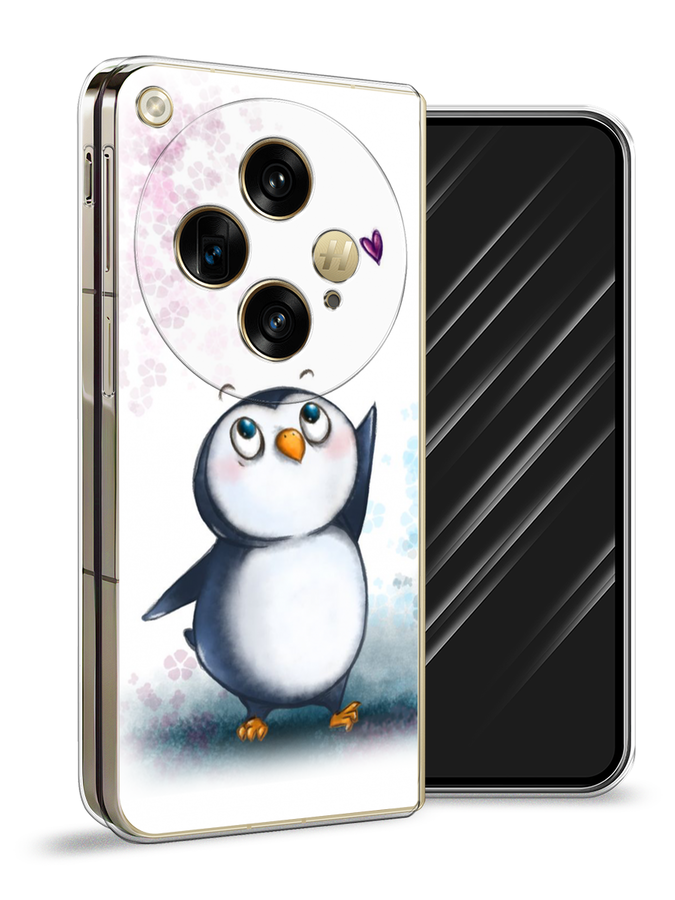 

Чехол Awog на Oppo Find N3 "Пингвин и сердечко", Белый, 2515550-1