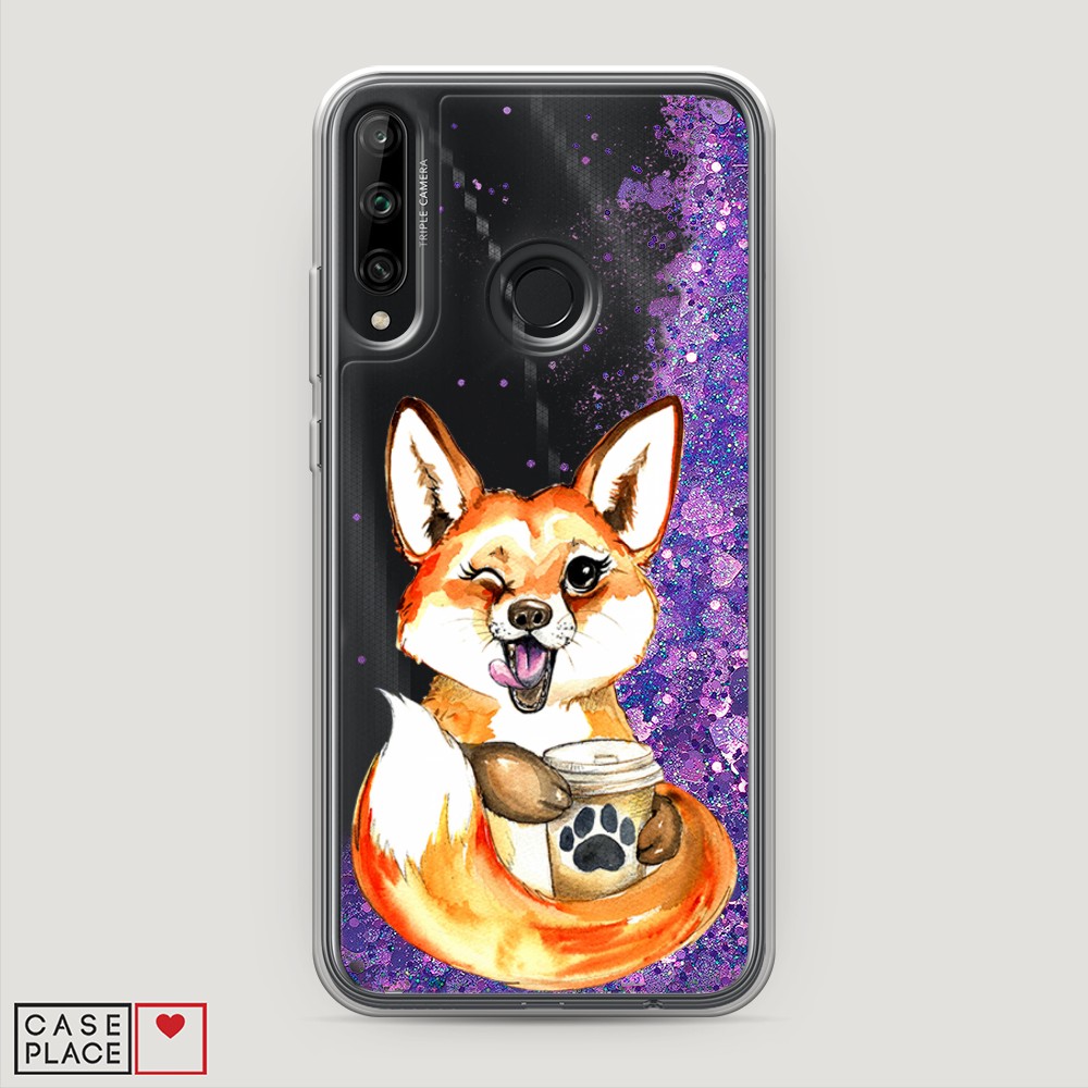 

Чехол Awog "Подмигивающая лиса с кофе" на Honor 9C, 612592-1