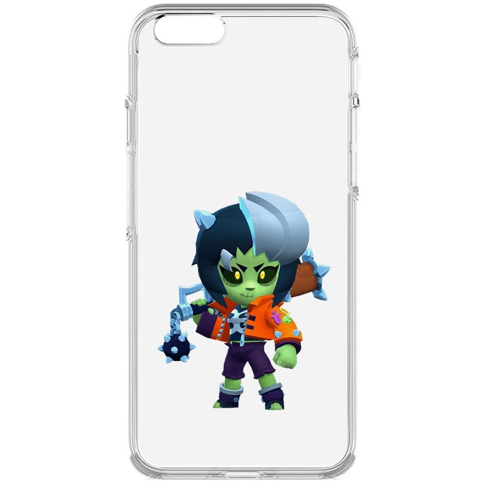 

Чехол-накладка Brawl Stars-ЗомБиби для iPhone 6S, Прозрачный