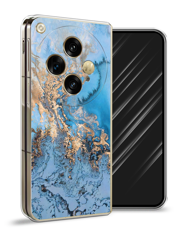

Чехол Awog на Oppo Find N3 "Морозная лавина синяя", Серебристый, 2515550-1