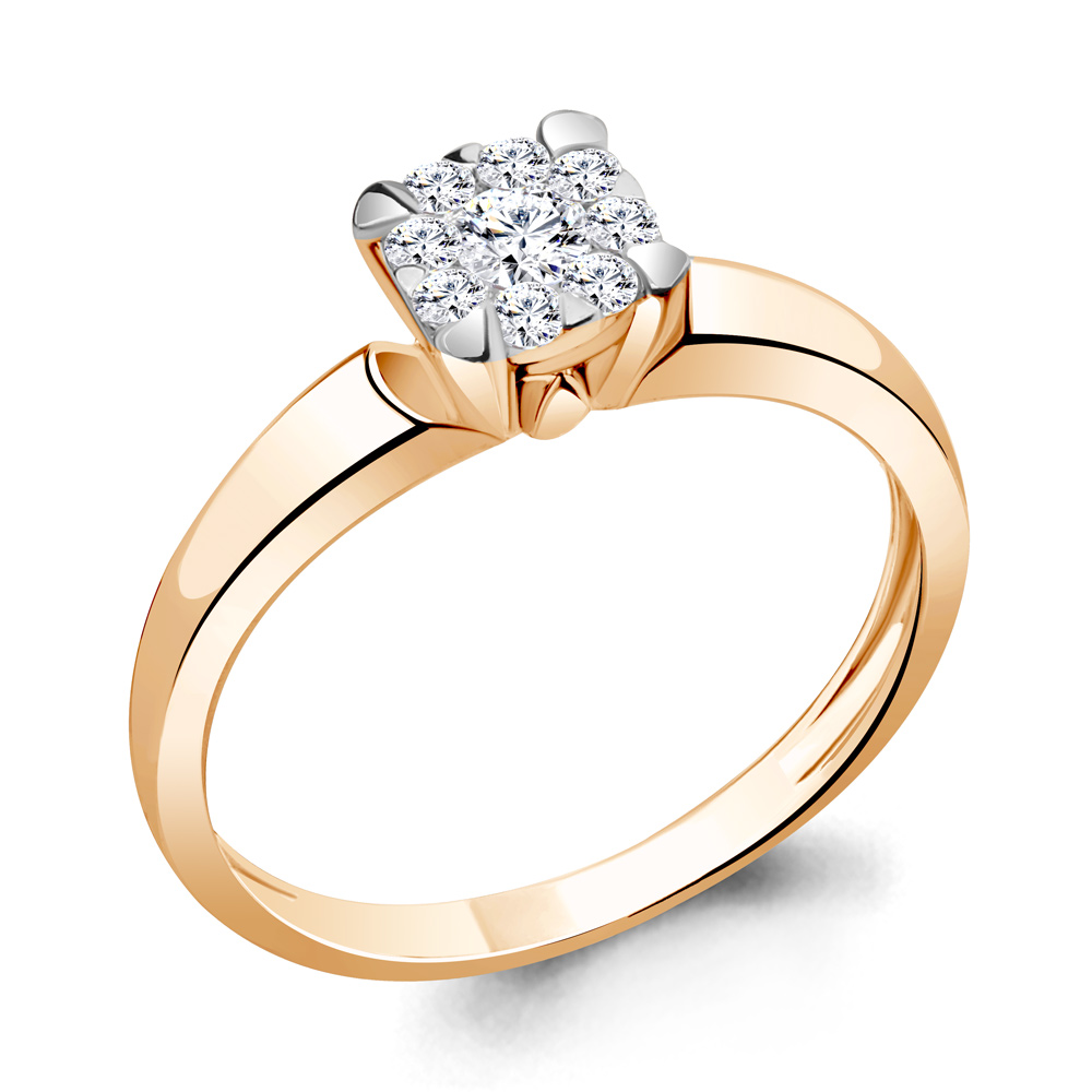 

Кольцо из красного золота с бриллиантом Aquamarine Aquamarine 961635к_585_кз р. 15,5, 961635к_585_кз