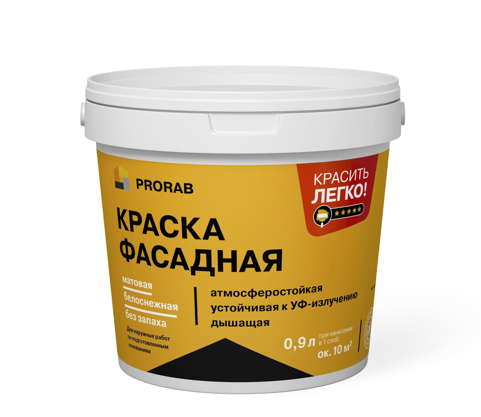 Краска фасадная Prorab PFAS-09 База A 0,9 л