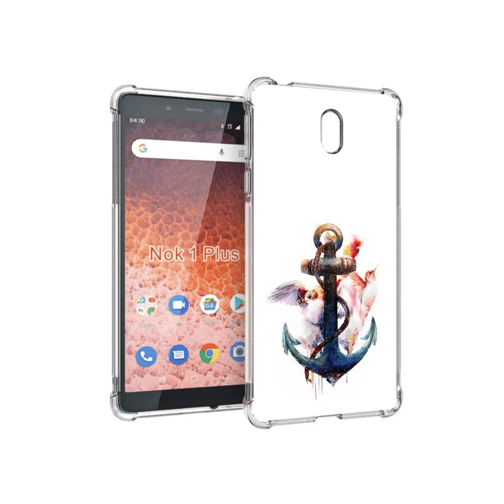 

Чехол MyPads Tocco для Nokia 1 Plus якорь с птицами (PT129147.112.703), Прозрачный, Tocco