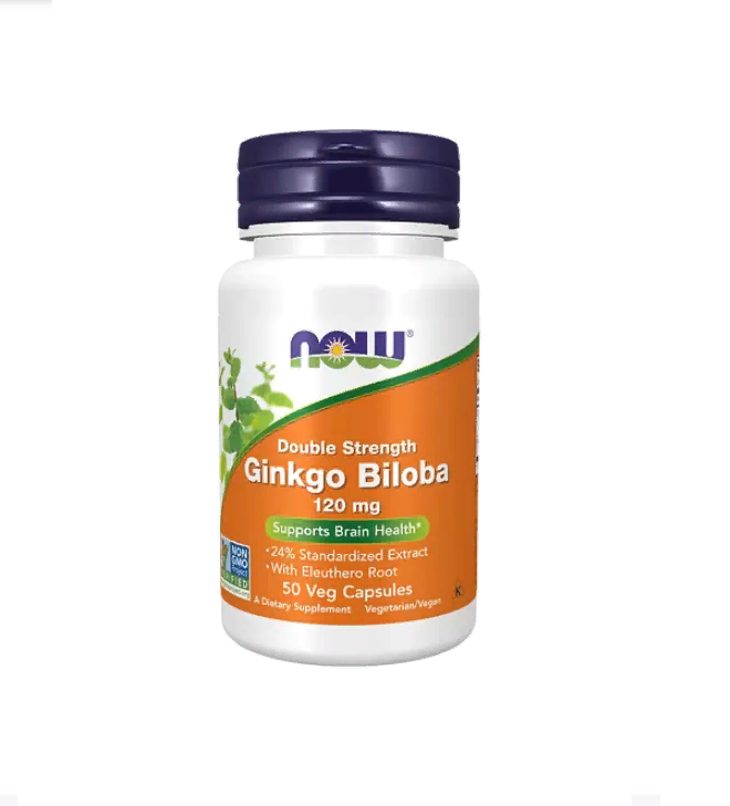 

NOW Ginkgo Biloba 120 mg, 50 капс, Ginkgo Biloba