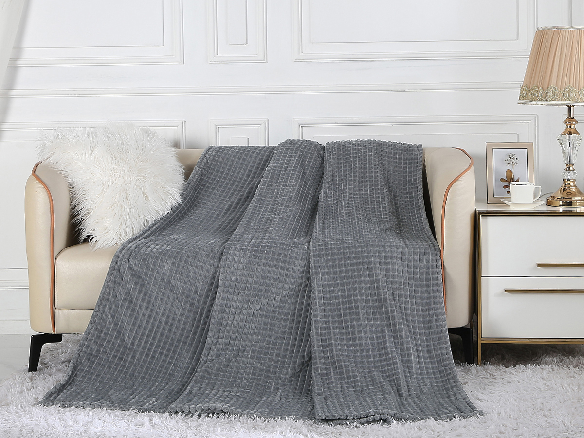 

Плед полуторный Cleo Carre 150х200 велсофт, Cleo_Carre