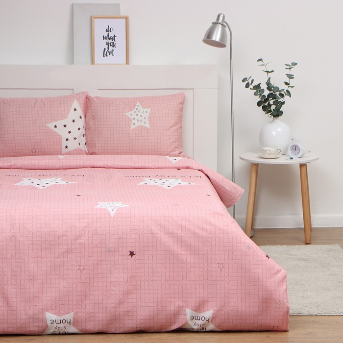 

Постельное бельё 2 сп Экономь и Я Stay home 173х215см, 175х214см, 50х70см-2шт, Микро Настроение