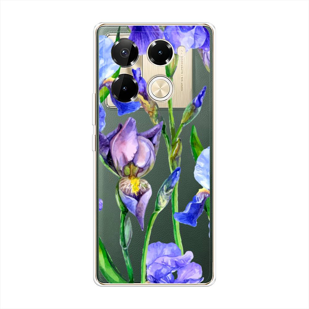 

Силиконовый чехол "Синие ирисы" на Infinix Note 40 Pro 5G