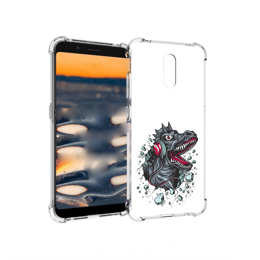 

Чехол MyPads Tocco для Nokia C2 Нарисованный динозавр в наушниках (PT227055.113.124), Прозрачный, Tocco