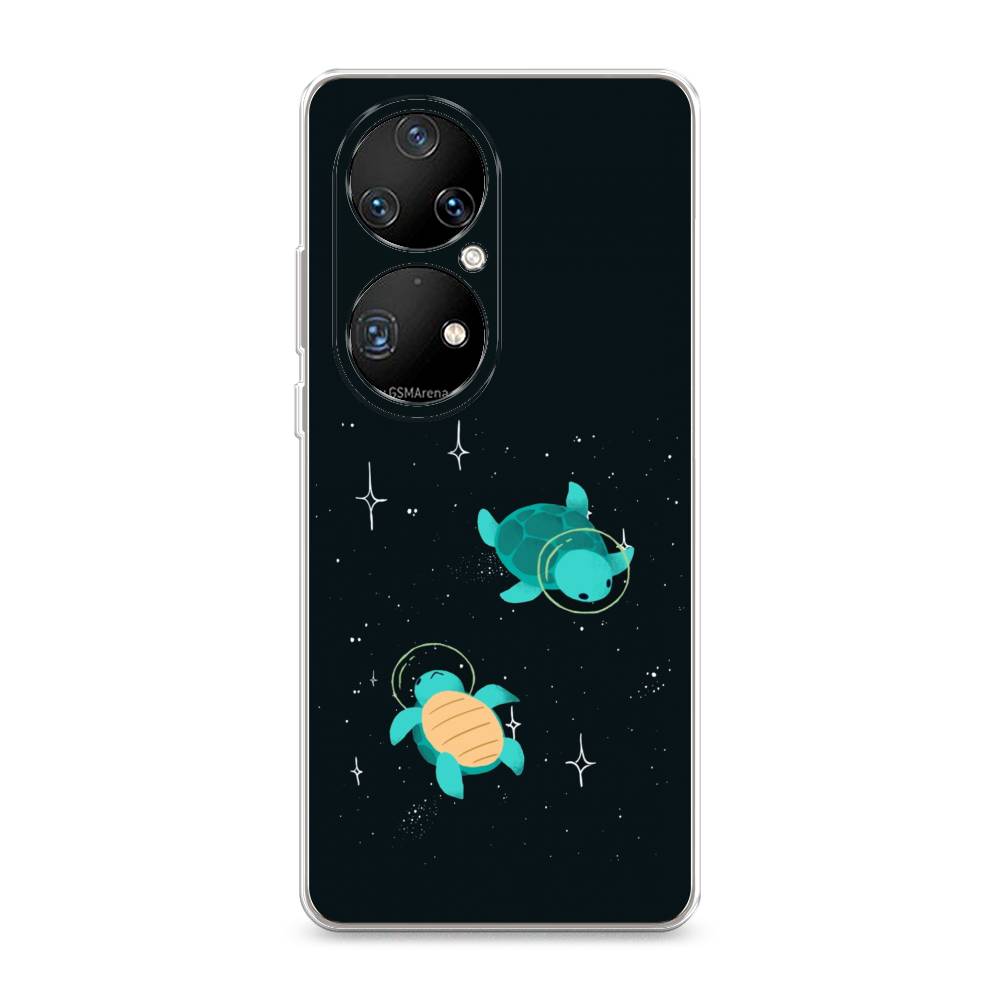 

Чехол Awog на Huawei P50 Pro "Черепашки космонавты", Разноцветный, 6105050-4