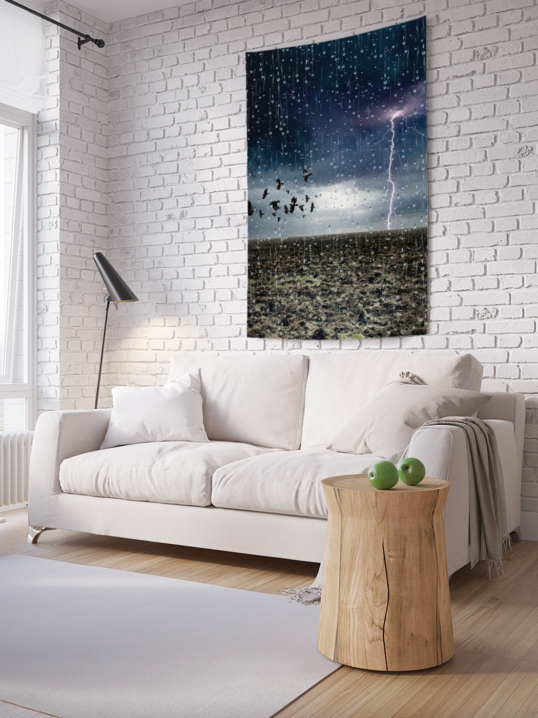 

Вертикальное фотопанно на стену JoyArty Гроза на поле 100x150 см, Гроза на поле