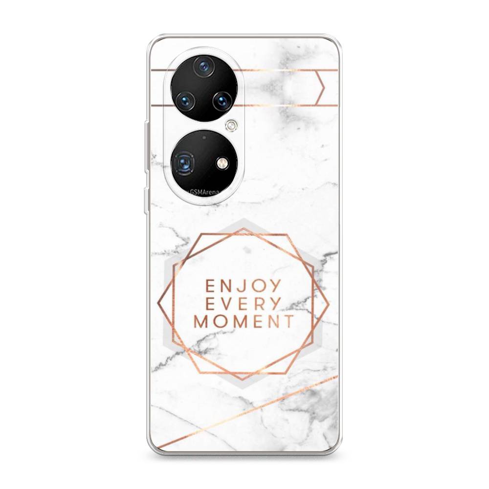 

Чехол Awog на Huawei P50 Pro "Enjoy every moment мрамор", Разноцветный, 6105050-7