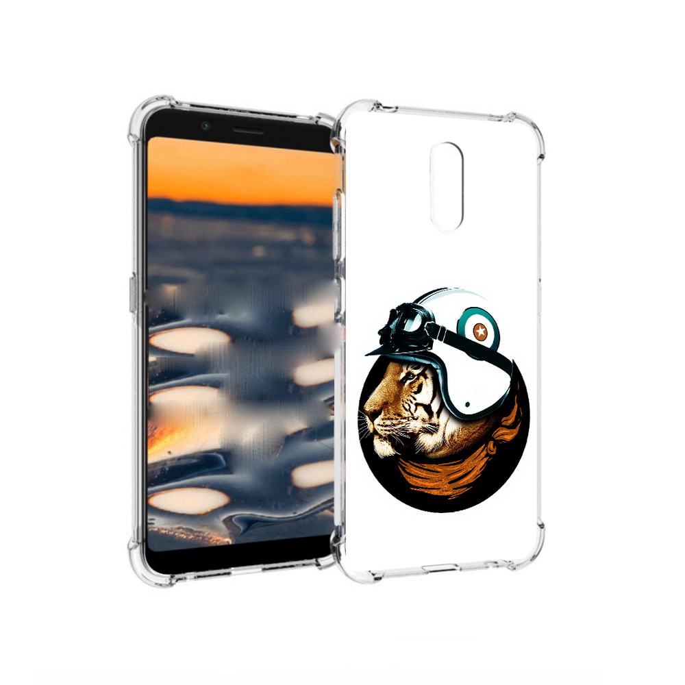 

Чехол MyPads Tocco для Nokia C2 Тигр в шлеме (PT227055.113.171), Прозрачный, Tocco