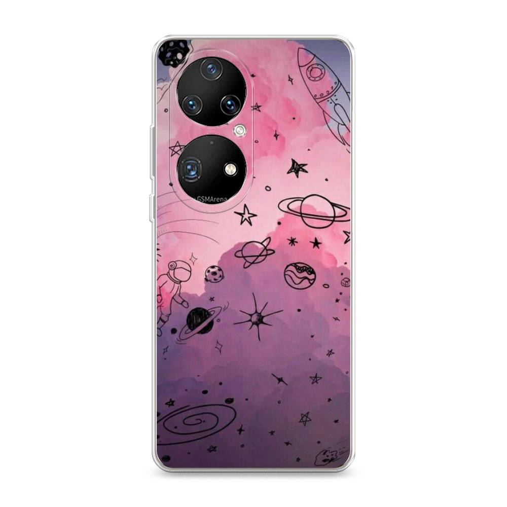 

Чехол Awog на Huawei P50 Pro "Радуга планет 3", Разноцветный, 6105050-4