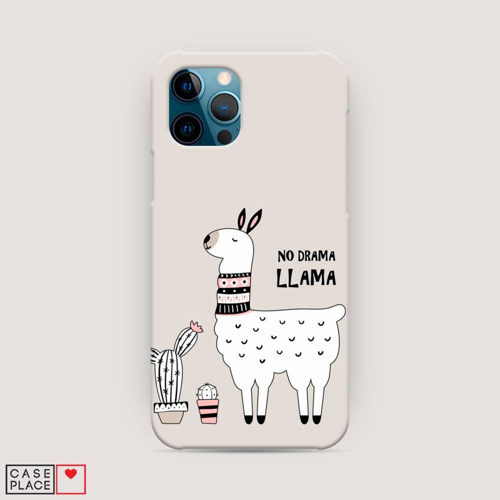 фото Пластиковый чехол "no drama llama" на apple iphone 12 pro awog