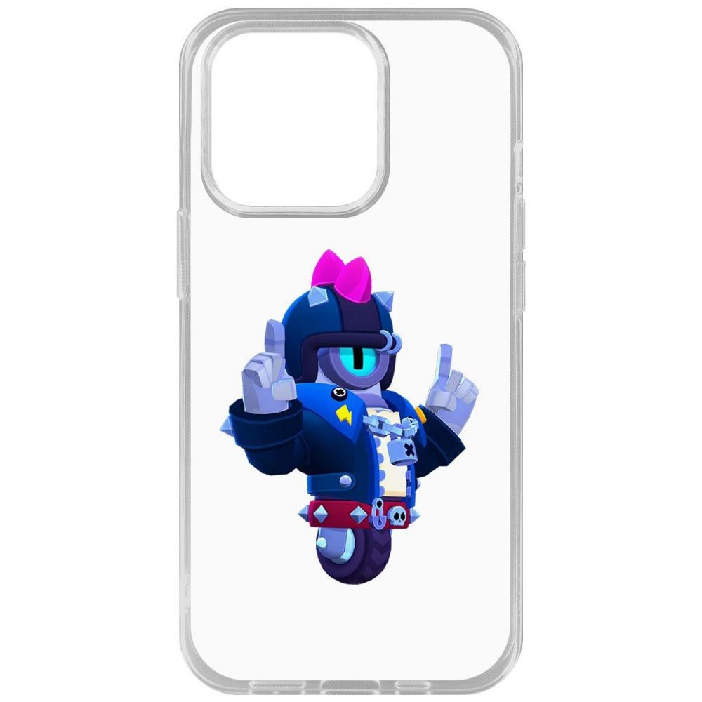 

Чехол-накладка Brawl Stars-Дикий Сту для iPhone 14 Pro, Прозрачный