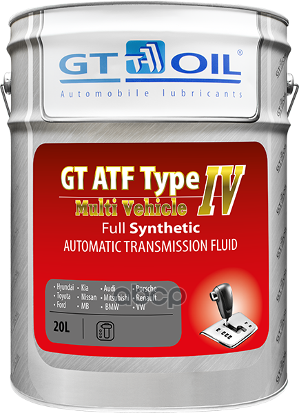 фото Масло трансмиссионное синтетическое atf t iv multi vehicle 20л gt oil арт. 8809059407974