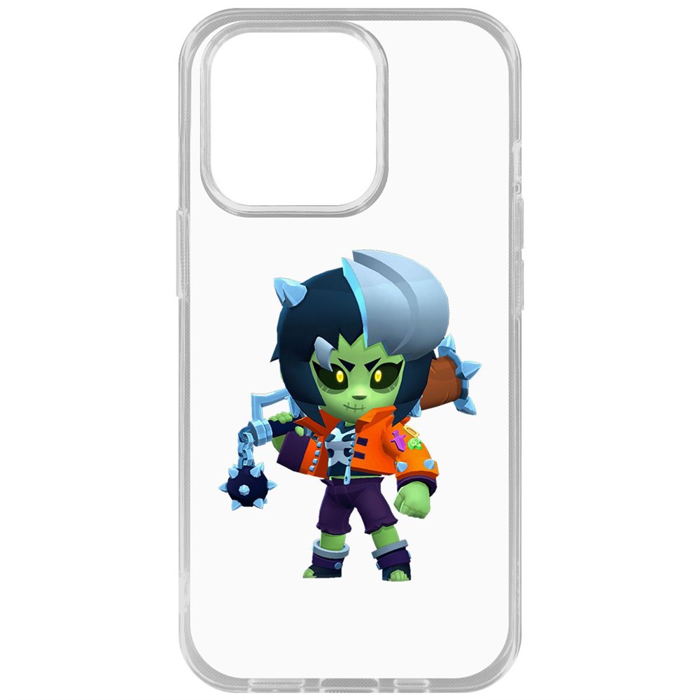 

Чехол-накладка Brawl Stars-ЗомБиби для iPhone 14 Pro, Прозрачный