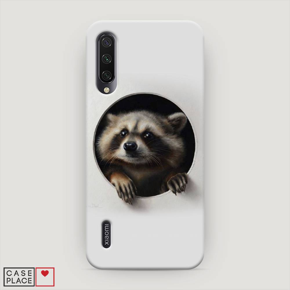 

Пластиковый чехол "Любопытный енот" на Xiaomi Mi CC9E, 35920-1