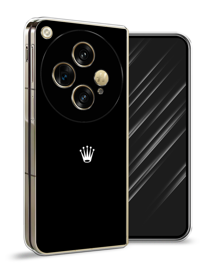 

Чехол Awog на Oppo Find N3 "Белая корона на черном фоне", Черный, 2515550-1