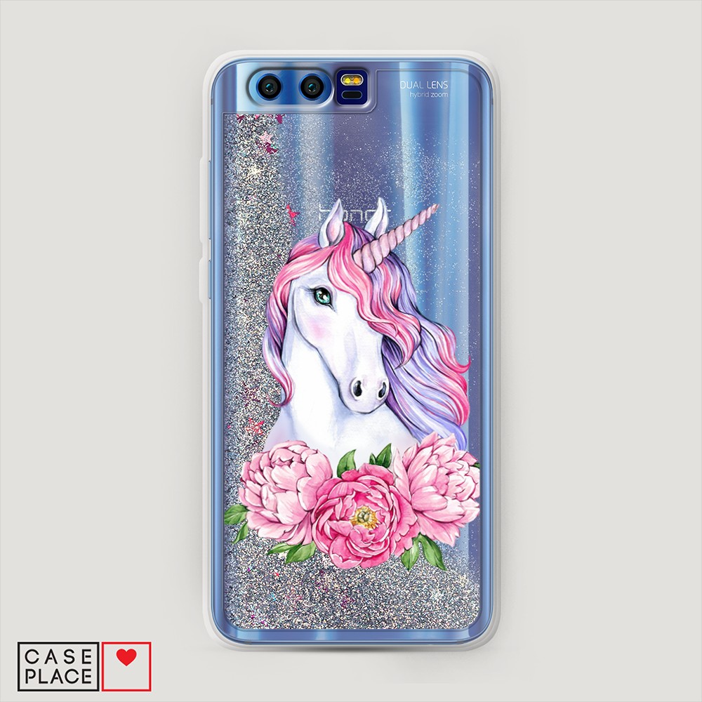 

Чехол Awog на Honor 9 "Единорог с пионами", Разноцветный, 62491-1