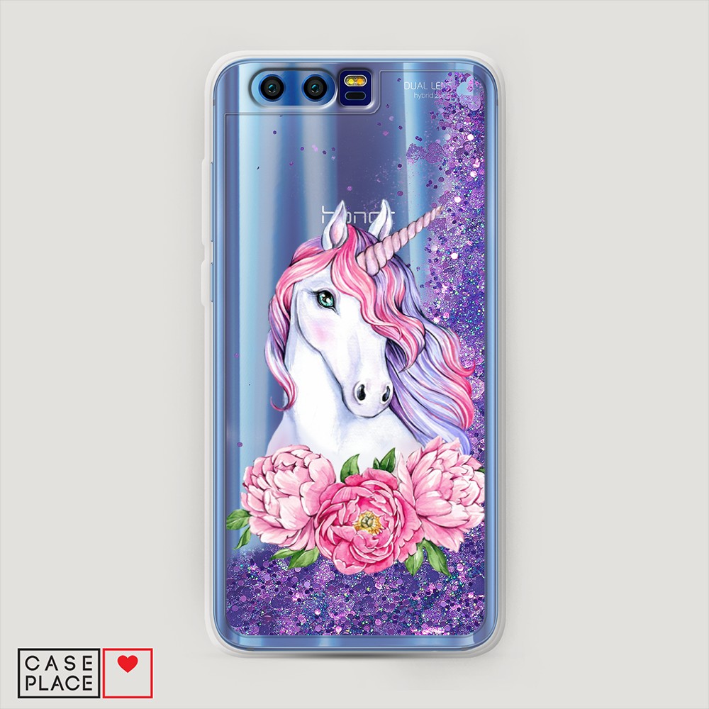 

Чехол Awog на Honor 9 "Единорог с пионами", Разноцветный, 62492-1