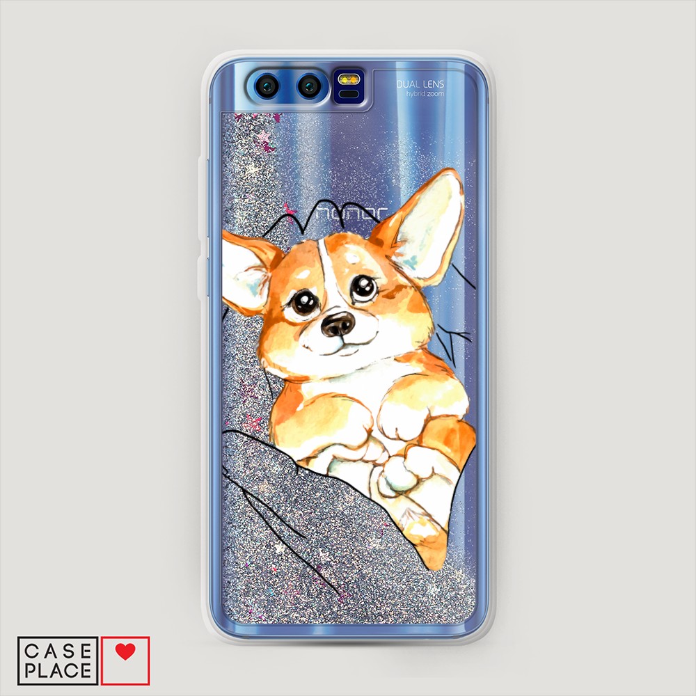 

Чехол Awog на Honor 9 "Корги в ладошках", Разноцветный, 62491-1