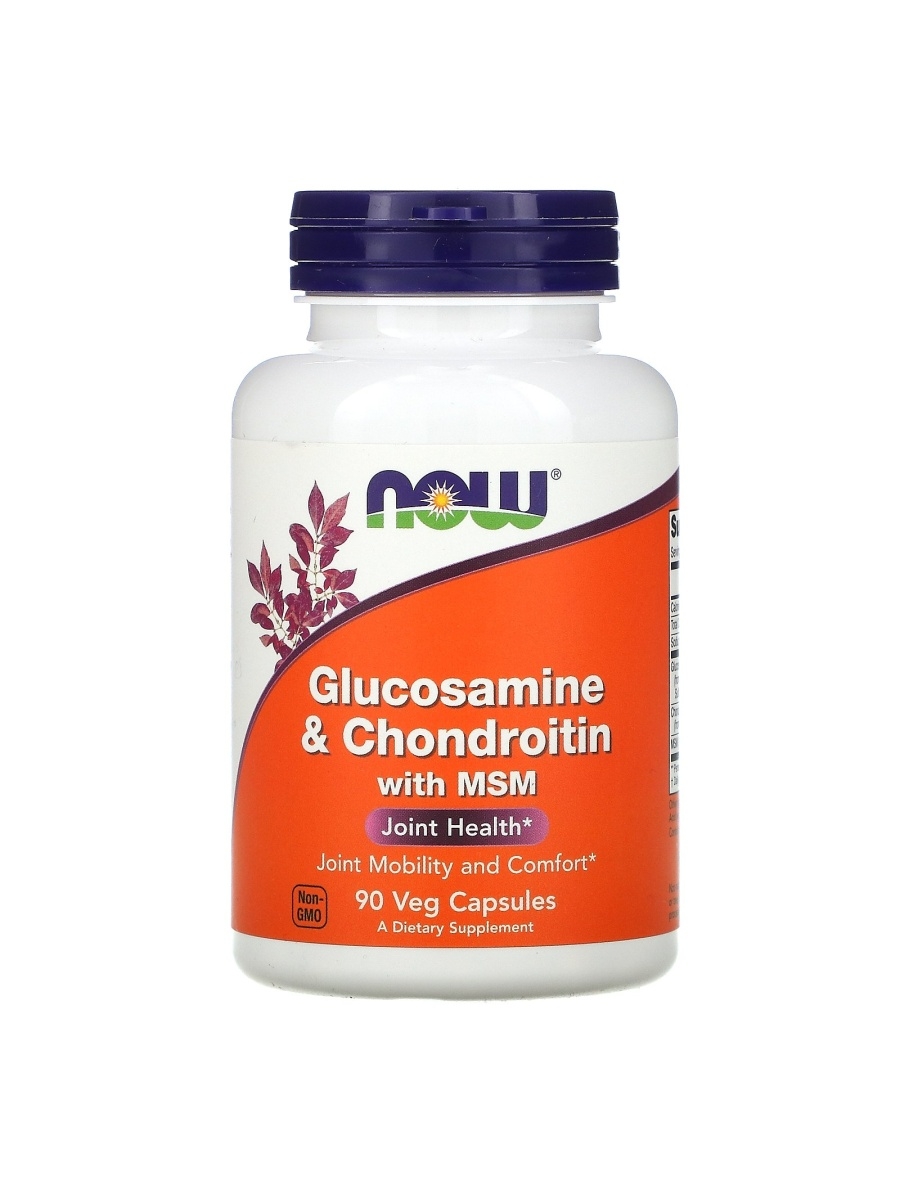 NOW Glucosamine  Chondroitin with MSM 90 капсул