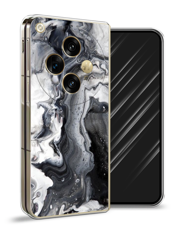 

Чехол Awog на Oppo Find N3 "Бело-черные сложные полосы", Серый;серебристый;белый, 2515550-1