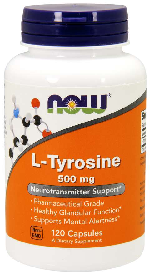 Купить L-Tyrosine NOW Sports, 120 капсул