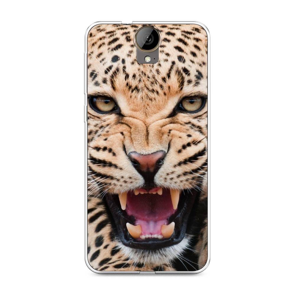 

Чехол на HTC One E9 Plus "Леопард 3d", Бежевый;черный, 102250-6