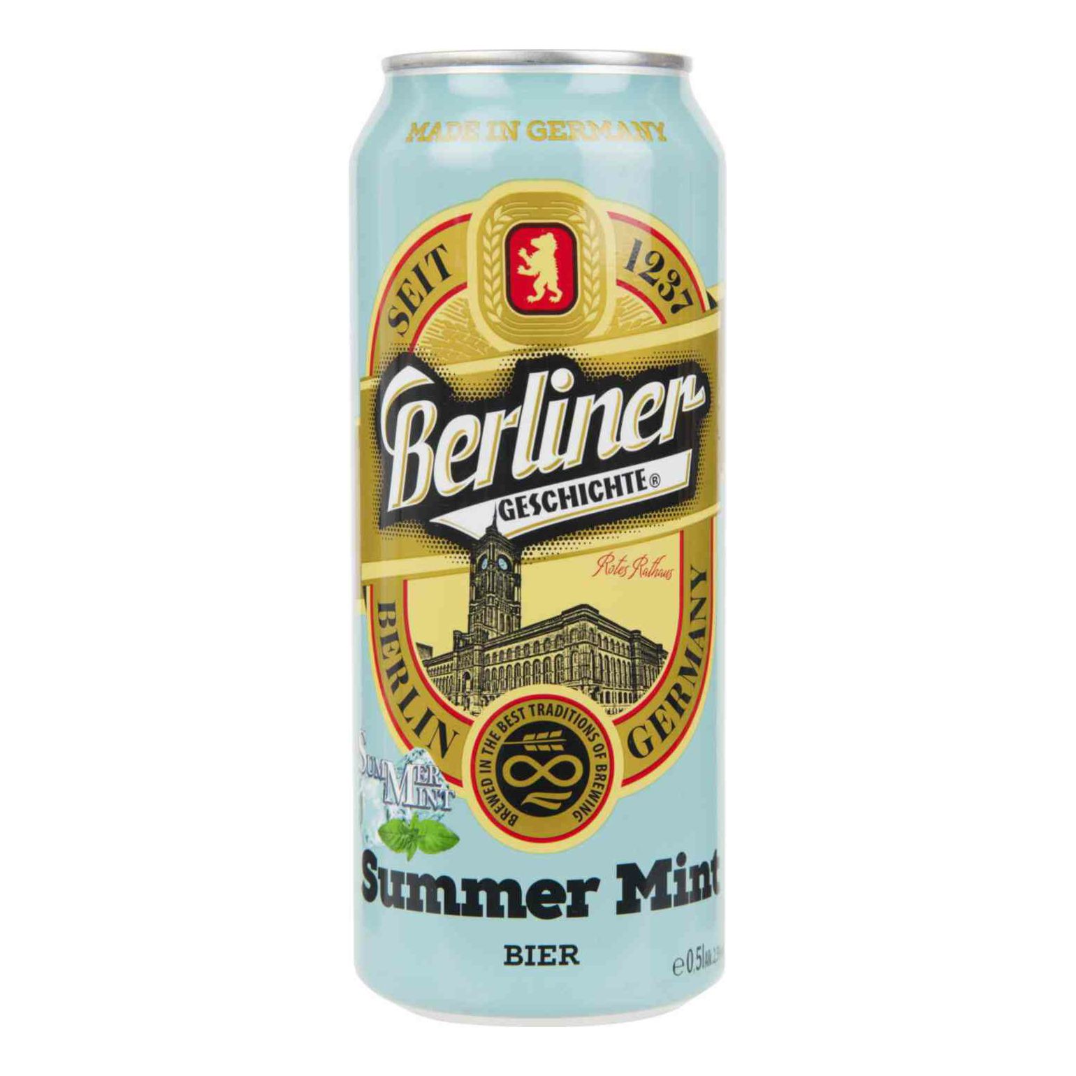 Пивной напиток Berliner Geschichte Summer Mint светлый фильтрованный пастеризованный 500мл