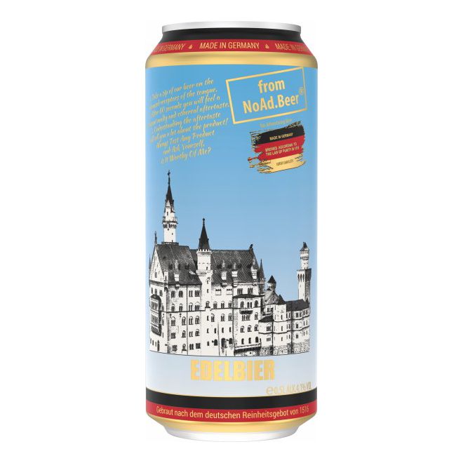 Пиво NoAd.Beer Эдельбир светлое фильтрованное пастеризованное 4,1% 0,5 л