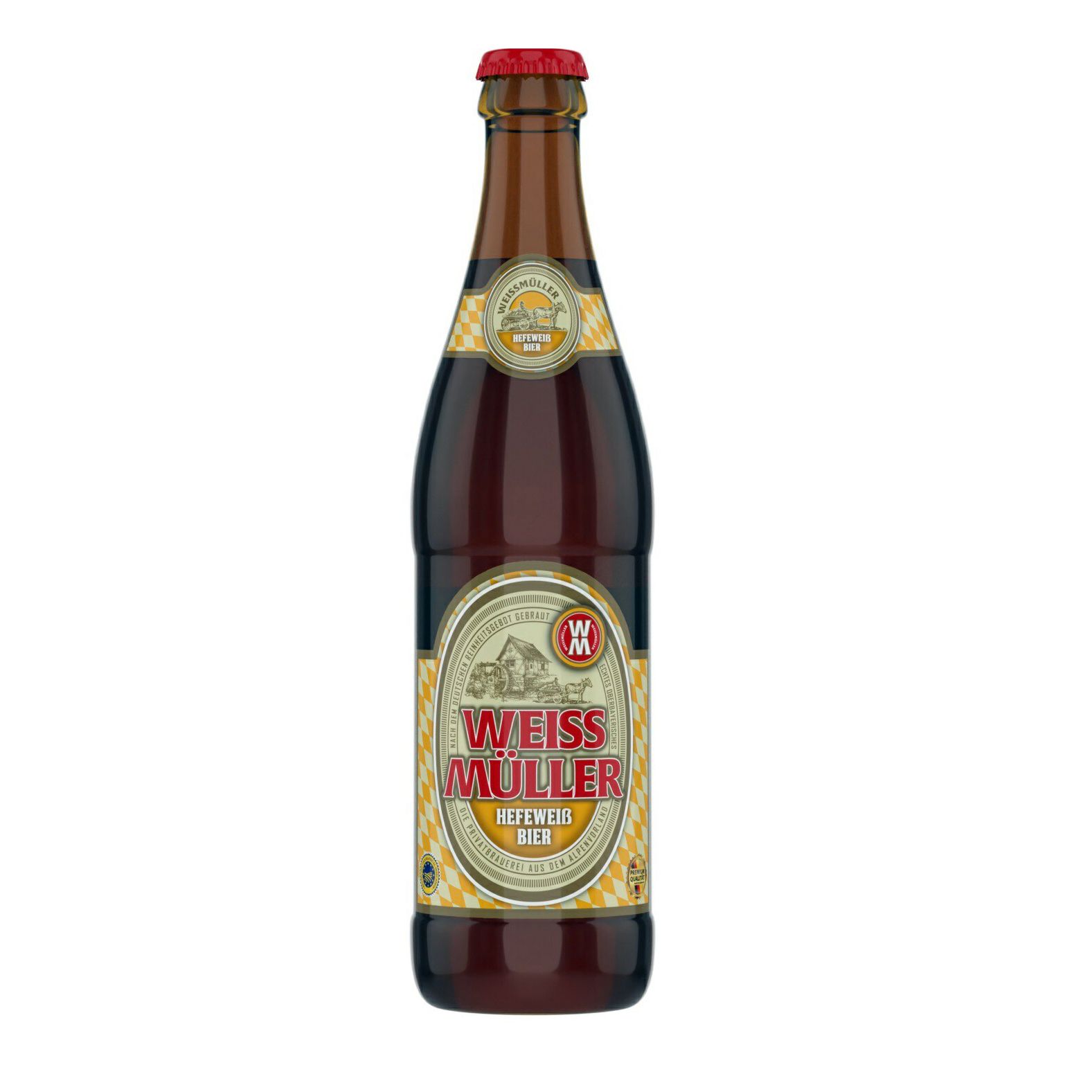 

Пиво Wieninger WeissMuller Hefeweissbier светлое нефильтрованное непастеризованное 500 мл