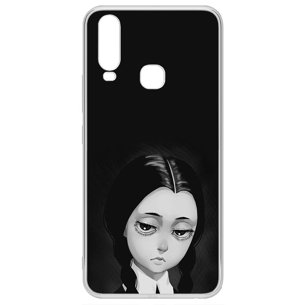

Чехол-накладка Krutoff Clear Case Уэнсдей Аддамс - Рисованная Уэнсдей для Vivo Y17, Прозрачный