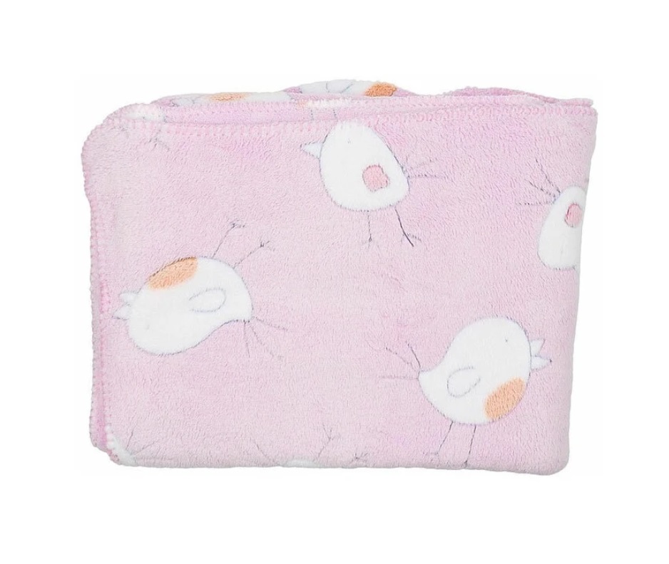 

Плед Baby Nice 100х118 Птичка розовый GV22384/3RO, Птичка