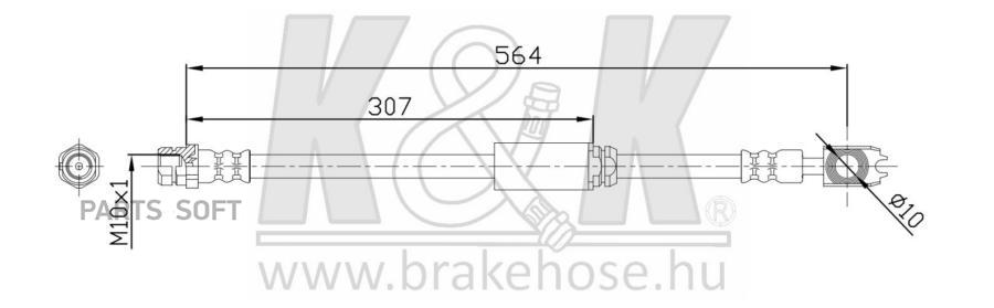 

Шланг Тормозной K&K Ft0357 Audi A3, Vw Golf 03- Fr K&K арт. FT0357