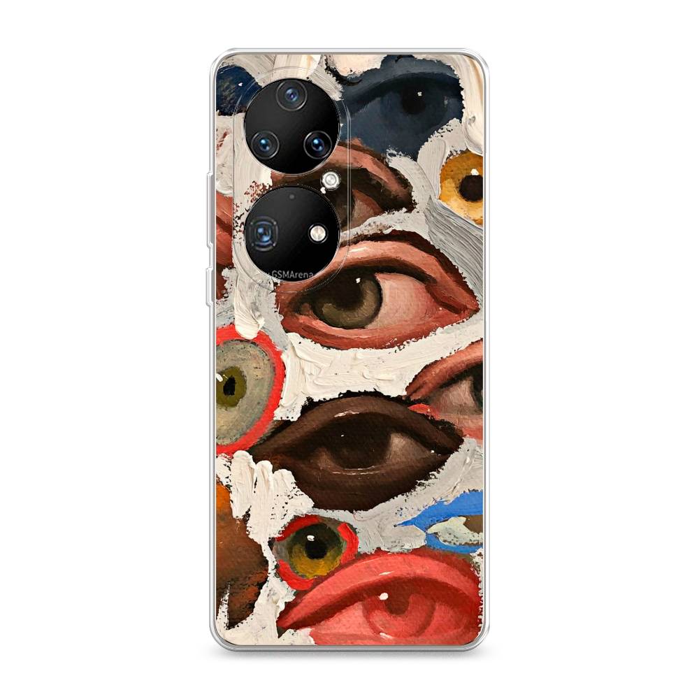 

Чехол Awog на Huawei P50 Pro "Глаза масляная живопись", Разноцветный, 6105050-7