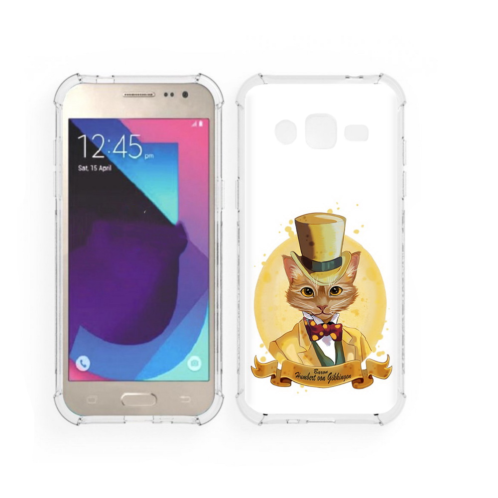 

Чехол MyPads Tocco для Samsung Galaxy J2 кот юрист (PT226924.572.401), Прозрачный, Tocco