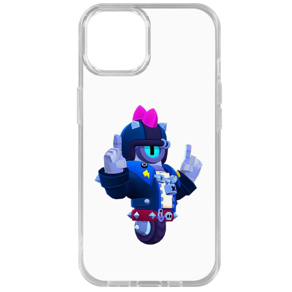 

Чехол-накладка Brawl Stars-Дикий Сту для iPhone 14, Прозрачный