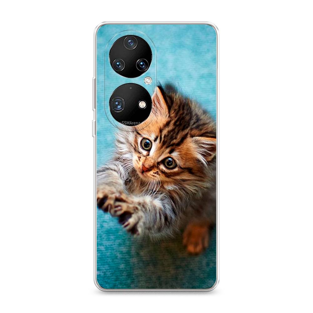 

Чехол Awog на Huawei P50 Pro "Котенок просит есть", Разноцветный, 6105050-2
