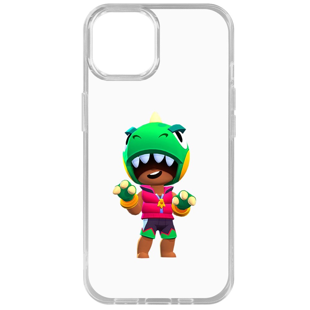 

Чехол-накладка Brawl Stars-Дино Леон для iPhone 14, Прозрачный