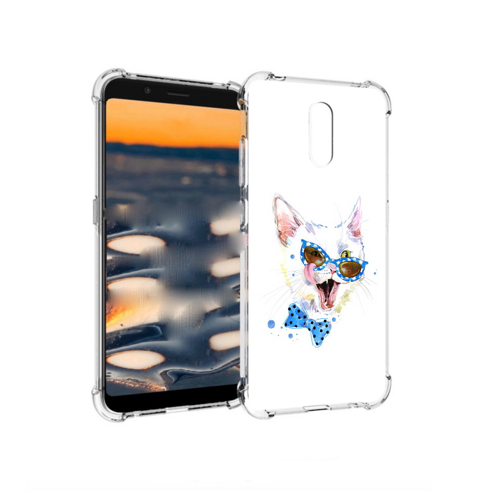 

Чехол MyPads Tocco для Nokia C2 белый кот (PT227055.113.229), Прозрачный, Tocco