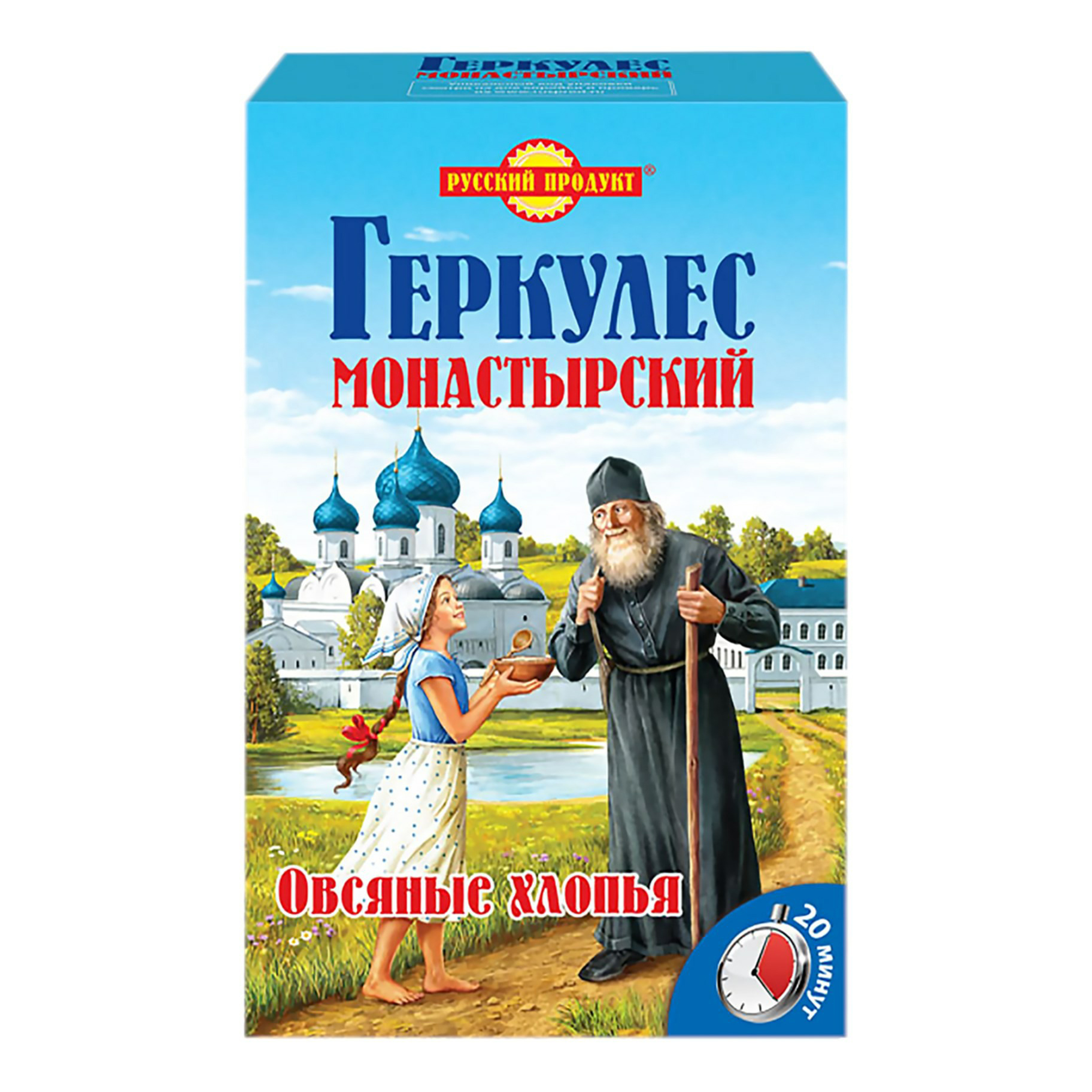 

Хлопья Русский продукт Геркулес Монастырский овсяные требующие варки 500 г