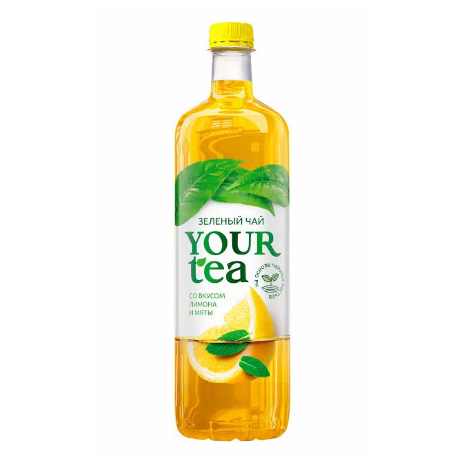 Холодный чай Your Tea зеленый c лимоном и мятой 1 л